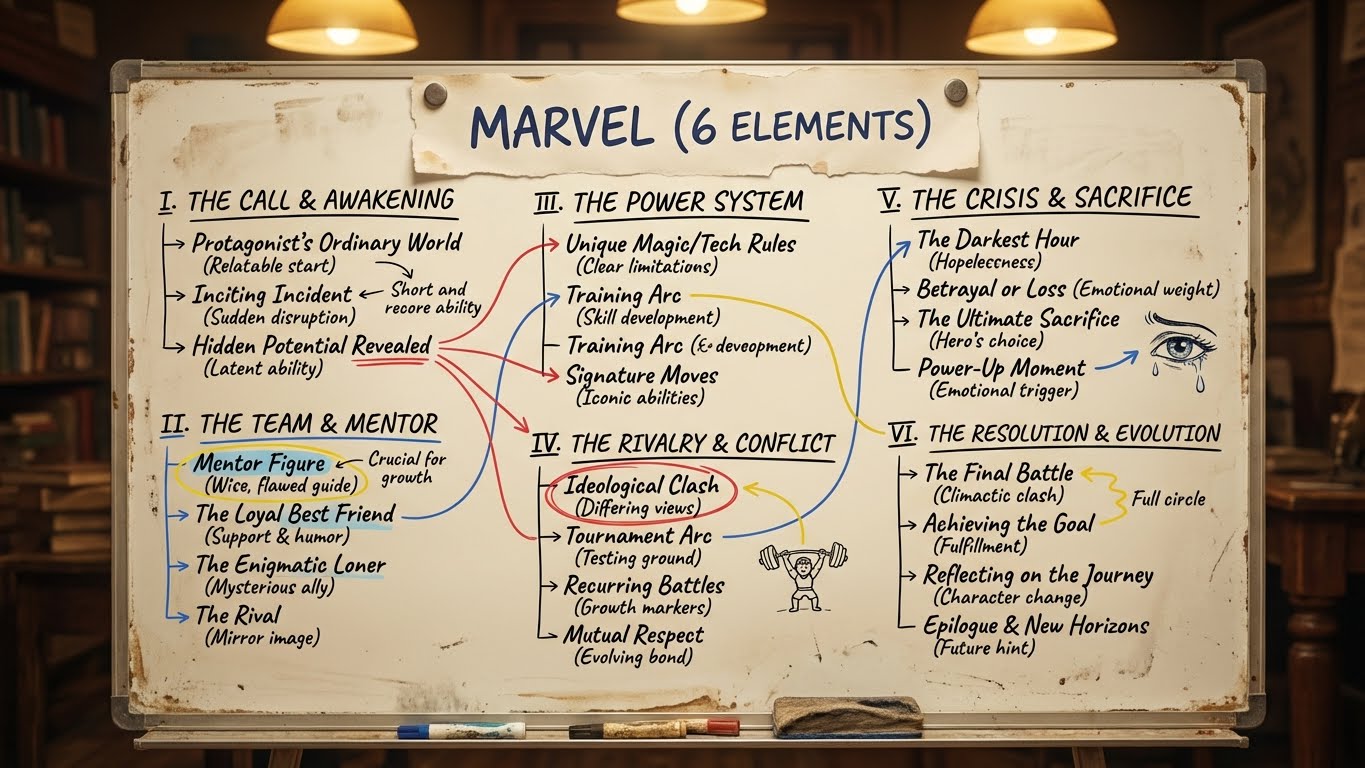 The Anime Storyteller's Bible: Trope Blueprint Whiteboard